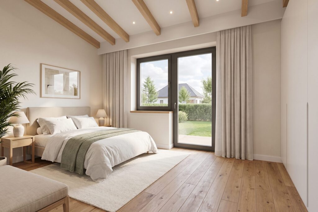 Vizualizace bytu 2+kk 46,6 m² – Přehradní Fryšták